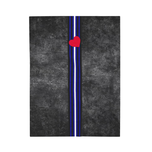 Grunge Leather Pride Flag Stripe Velveteen Plush Blanket